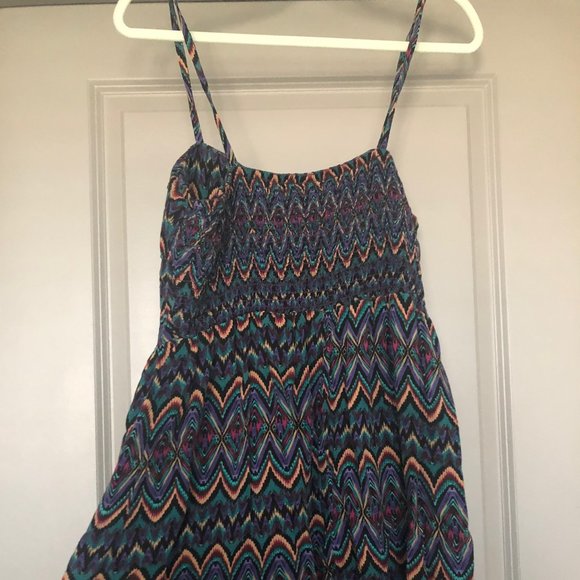 Spaghetti Strap Multi Colored Print Dress - Picture 2 of 5